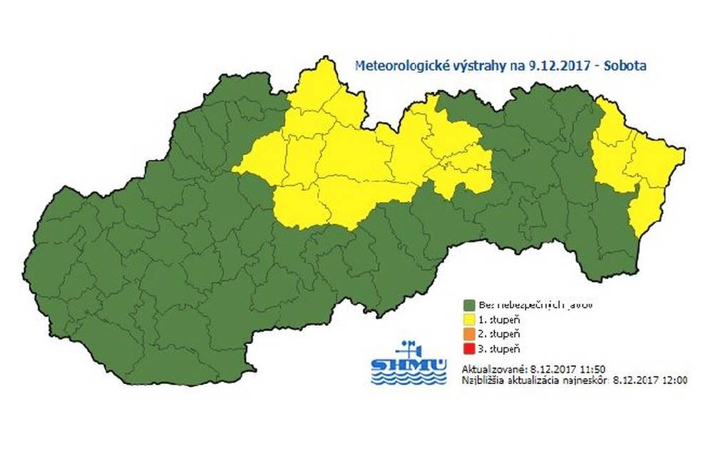 Výstraha pred snehovými jazykmi a závejmi pre okres Banská Bystrica, príde aj silný vietor