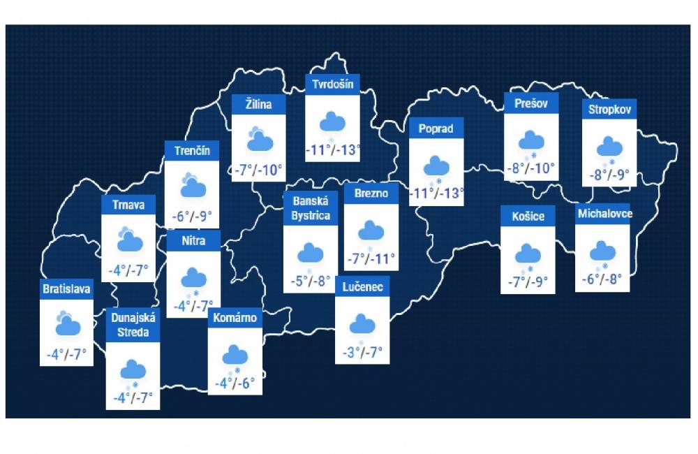 Zima sa má vrátiť už najbližší víkend, modely ukazujú mínusové teploty a snehové zrážky