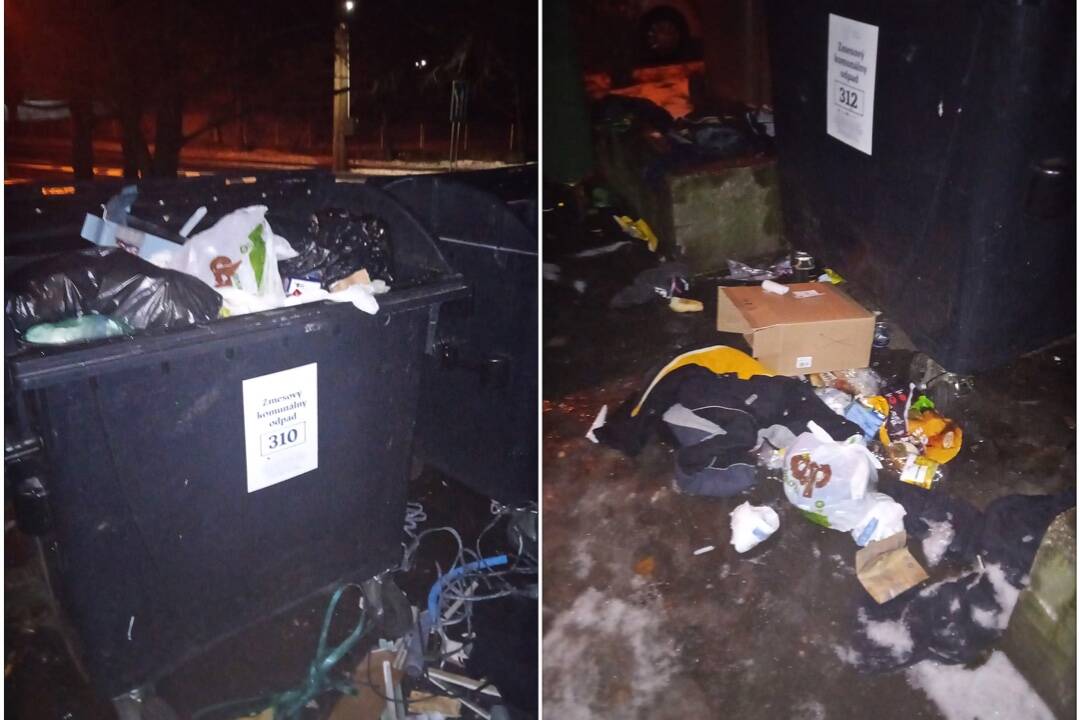 FOTO: Neporiadok, zápach a preplnené nádoby na odpad. Aj takto vyzerá centrum Lučenca