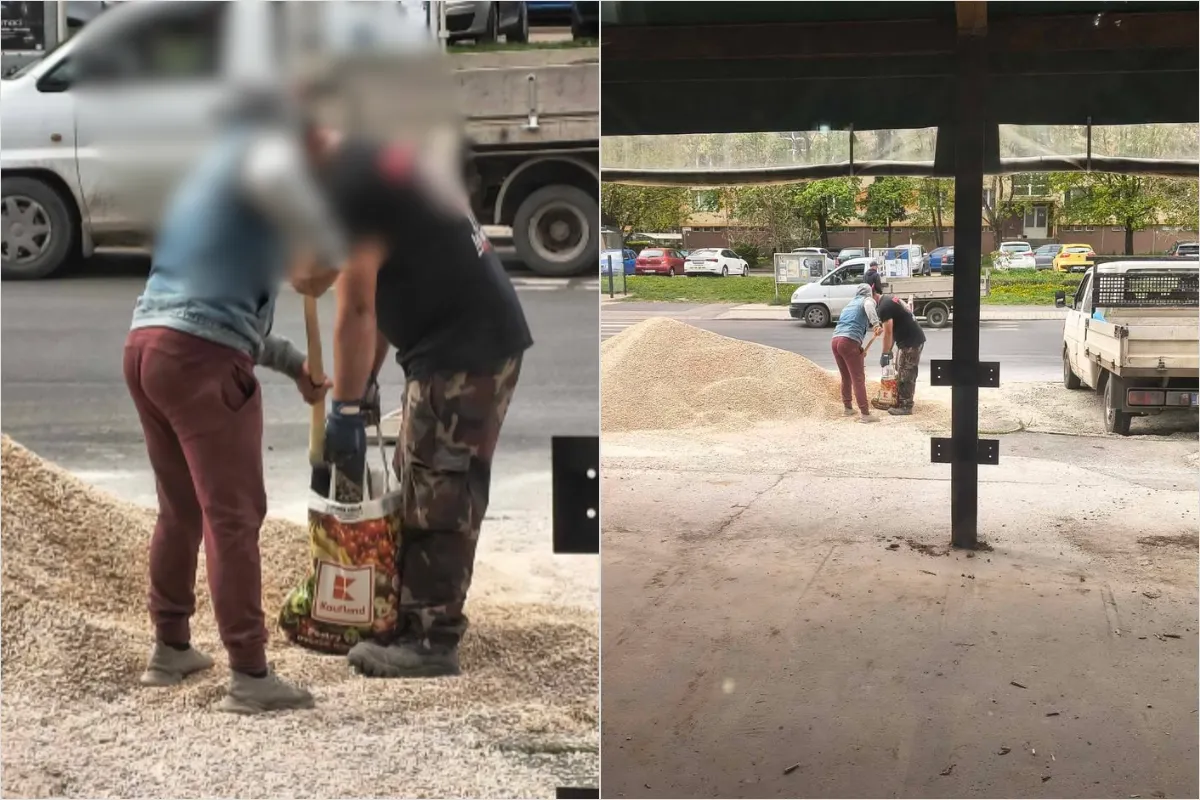 Dvojica z Lučenca pobavila internet, podľa domácich mala do igelitky brať stavebný materiál priamo z prerábky chodníka