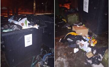 FOTO: Neporiadok, zápach a preplnené nádoby na odpad. Aj takto vyzerá centrum Lučenca
