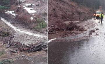 Na horský priechod Donovaly sa zosunul svah, doprava je obmedzená