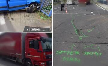 FOTO: Vo Veľkom Krtíši došlo k vážnej nehode. Osobné auto sa zrazilo s nákladným, zranila sa žena