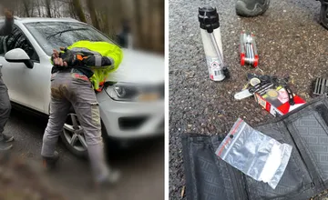 FOTO: Policajti chytili drogového dílera z Lučenca, predával pervitín a vrecúška s bielou látkou mal aj pri zadržaní