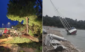 FOTO: Počasie včera okrem Slovenska vyčíňalo aj v obľúbenej dovolenkovej destinácii našincov, búrka zdevastovala Rovinj