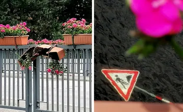 FOTO: Na moste v Bystrici vandali ničia kvetináče, dopravná značka zase skončila v rieke, obyvatelia sú zhrození