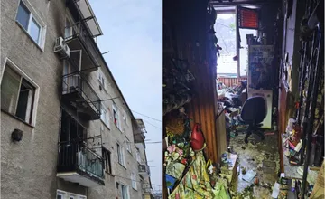 FOTO: V jednom z bytov v Poltári vypukol požiar, pohotová reakcia policajtov zabránila, aby sa plamene šírili ďalej