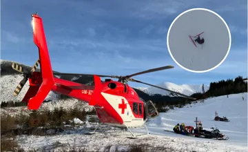 Leteckí záchranári z Banskej Bystrice mali rušný piatok. Poľský lyžiar si po zrážke zranil panvu, Slovenku tiahla lavína
