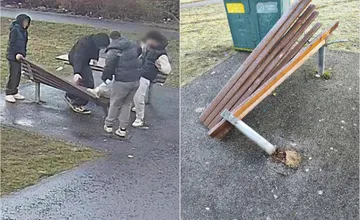 VIDEO: Mladí vandali v Žiari zničili lavičku za tisíc eur, zachytila ich kamera, mesto už pozná ich identitu
