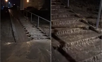 VIDEO: Na sídlisku v Bystrici sa kvôli poruche valila voda, na kritiku obyvateľov reagoval pracovník