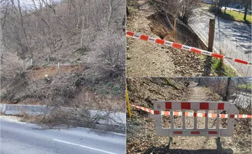 FOTO: V Novej Bani sa zosunul svah, primátor vyhlásil mimoriadnu situáciu, ľuďom hrozí nebezpečenstvo