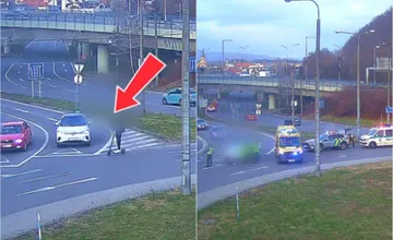 VIDEO: Vodič nedal v Bystrici prednosť kolobežkárovi, ten skončil v nemocnici, autentické zábery naháňajú strach