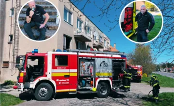 FOTO: Hrdinskí policajti zachránili v poslednej chvíli dve osoby z horiaceho bytu pri Veľkom Krtíši