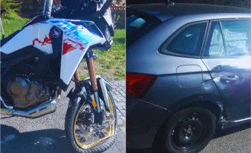 V Kremnici sa zrazil motocyklista s osobným autom, so zraneniami ho museli previezť do nemocnice