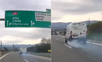 VIDEO: Žena pri Bystrici upozornila vodiča, že sa mu spod dodávky valí dym, takúto reakciu nečakala