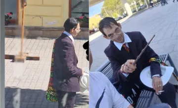 Patrika zaujal muž v kostýme čarodejníka. Bystrický Harry Potter je medzi miestnymi dobre známy