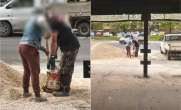 Dvojica z Lučenca pobavila internet, podľa domácich mala do igelitky brať stavebný materiál priamo z prerábky chodníka