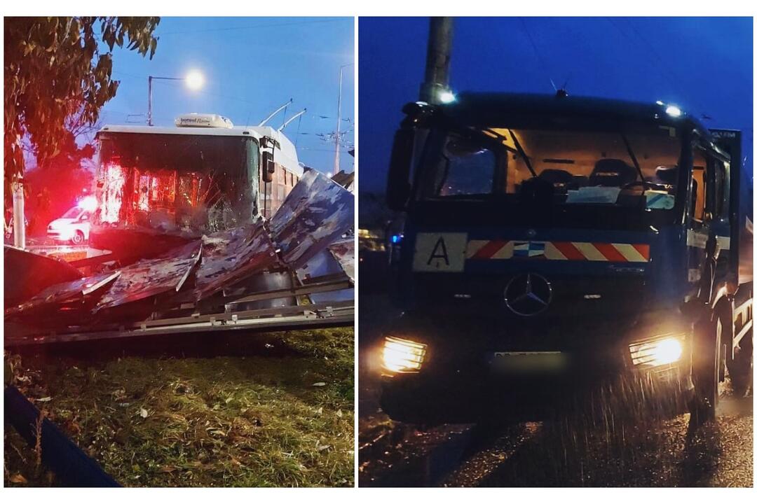 FOTO: Vážna nehoda trolejbusu a smetiarskeho auta, foto 5