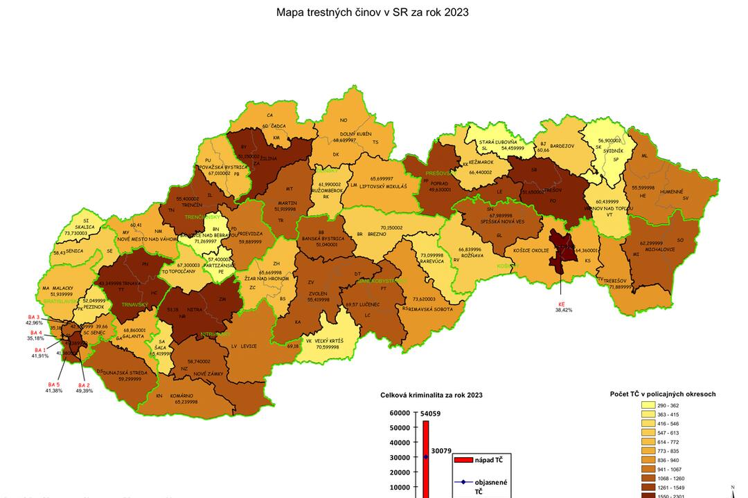 FOTO: Mapy trestných činov za rok 2023, foto 1