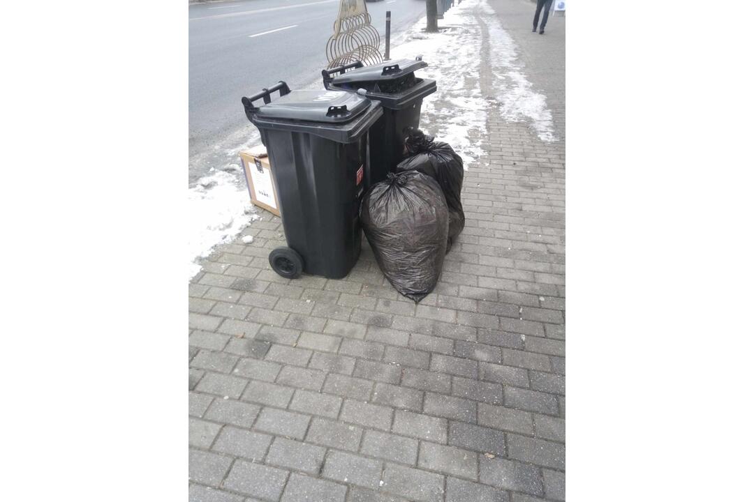 FOTO: Neporiadok v uliciach Lučenca. Dôvodom je odpad, ktorý vypadáva z plných kontajnerov, foto 3