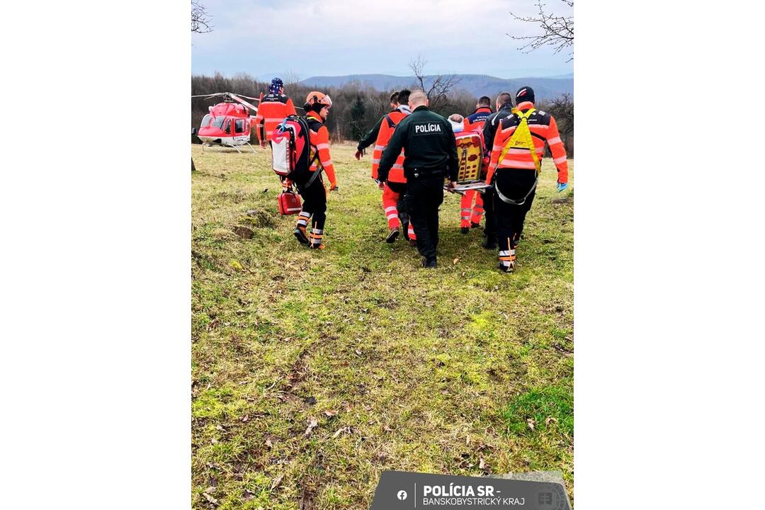 FOTO: Transport zraneného muža z Detvy, foto 2