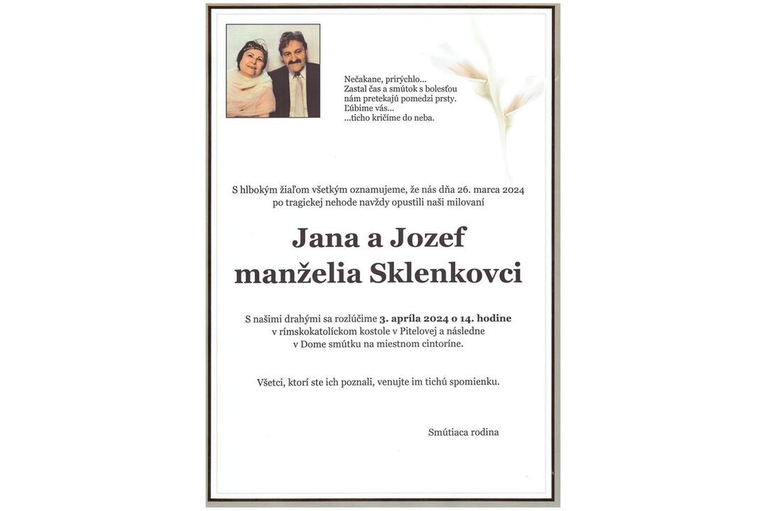 FOTO: Pitelová plakala, stovky ľudí sa lúčili s Jozefom a Janou, foto 1