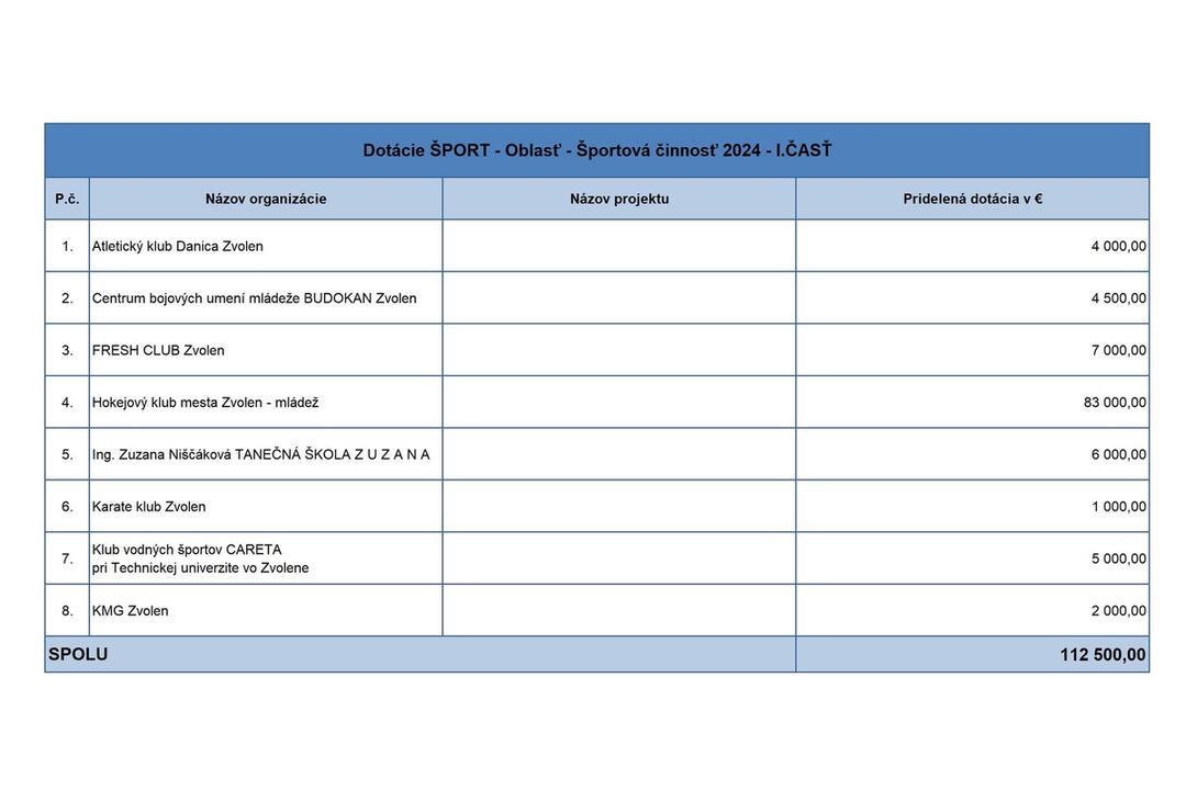 FOTO: Zvolen rozdelil dotácie vo výške takmer 300-tisíc eur. Kto dostal peniaze?, foto 6