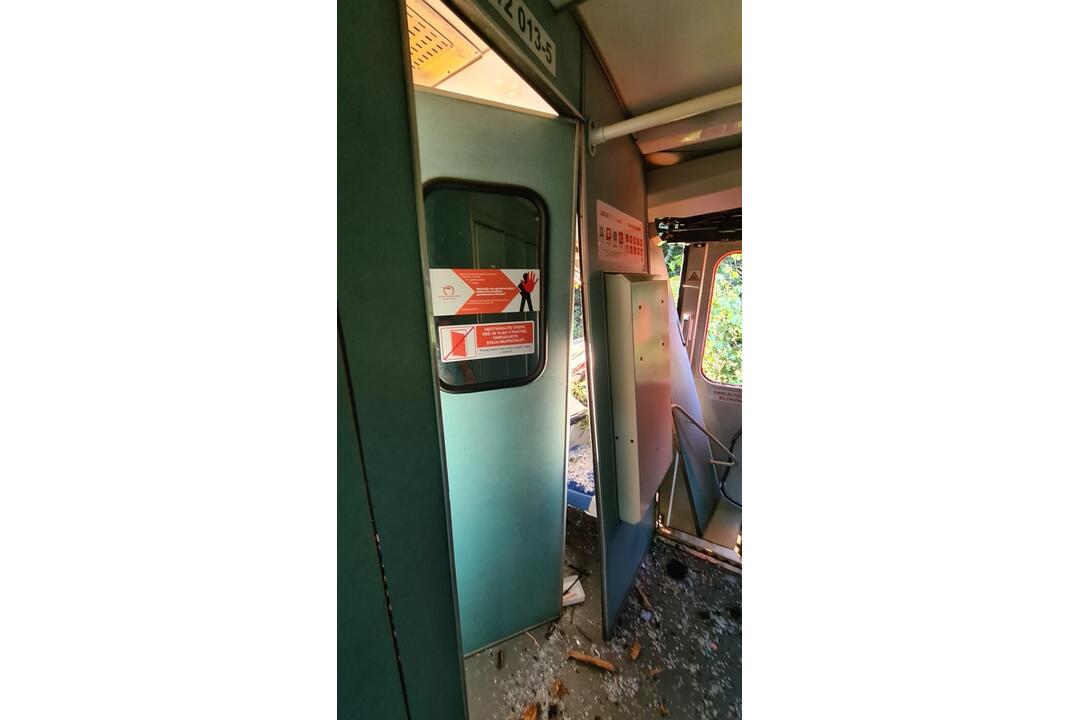 FOTO: Na vlak pri Trnavej Hore spadol strom. Rušňovodič utrpel poranenie hrudníka, foto 1