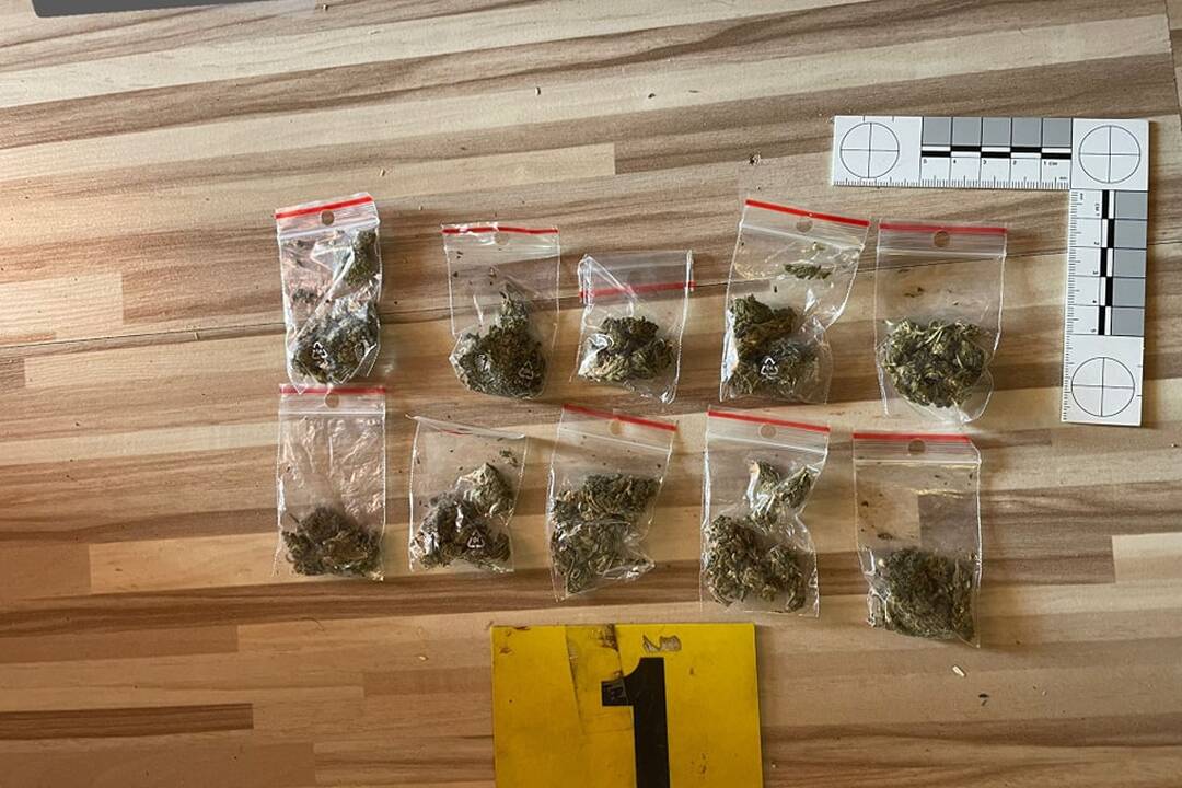 FOTO: Okresní kriminalisti našli počas razie v Banskej Bystrici drogy, foto 2