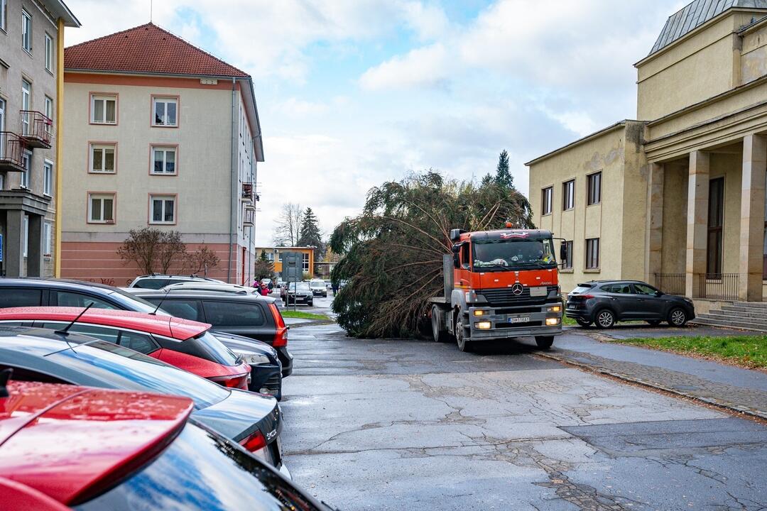 FOTO: Pozrite si, ako sa dostal stromček aj na námestie v Žiari nad Hronom, foto 13