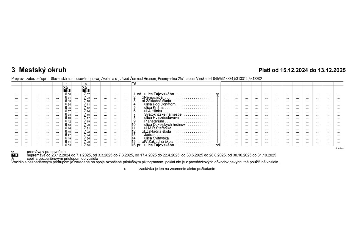 FOTO: Žiarčania, už ste si zvykli na nové cestovné poriadky MHD? Pozrite si prehľad zmien, foto 3