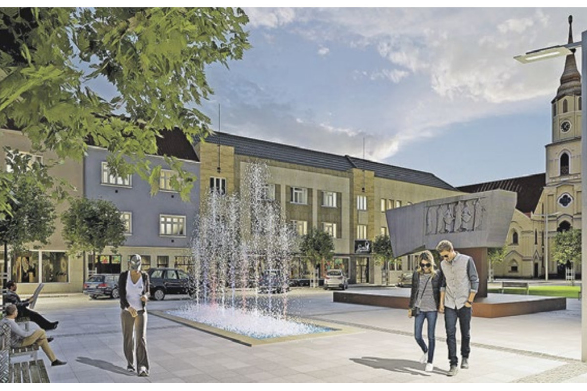 FOTO: Vo Zvolene pribudnú na námestí dve nové fontány. Jedna bude osvetlená aj ozvučená, foto 2