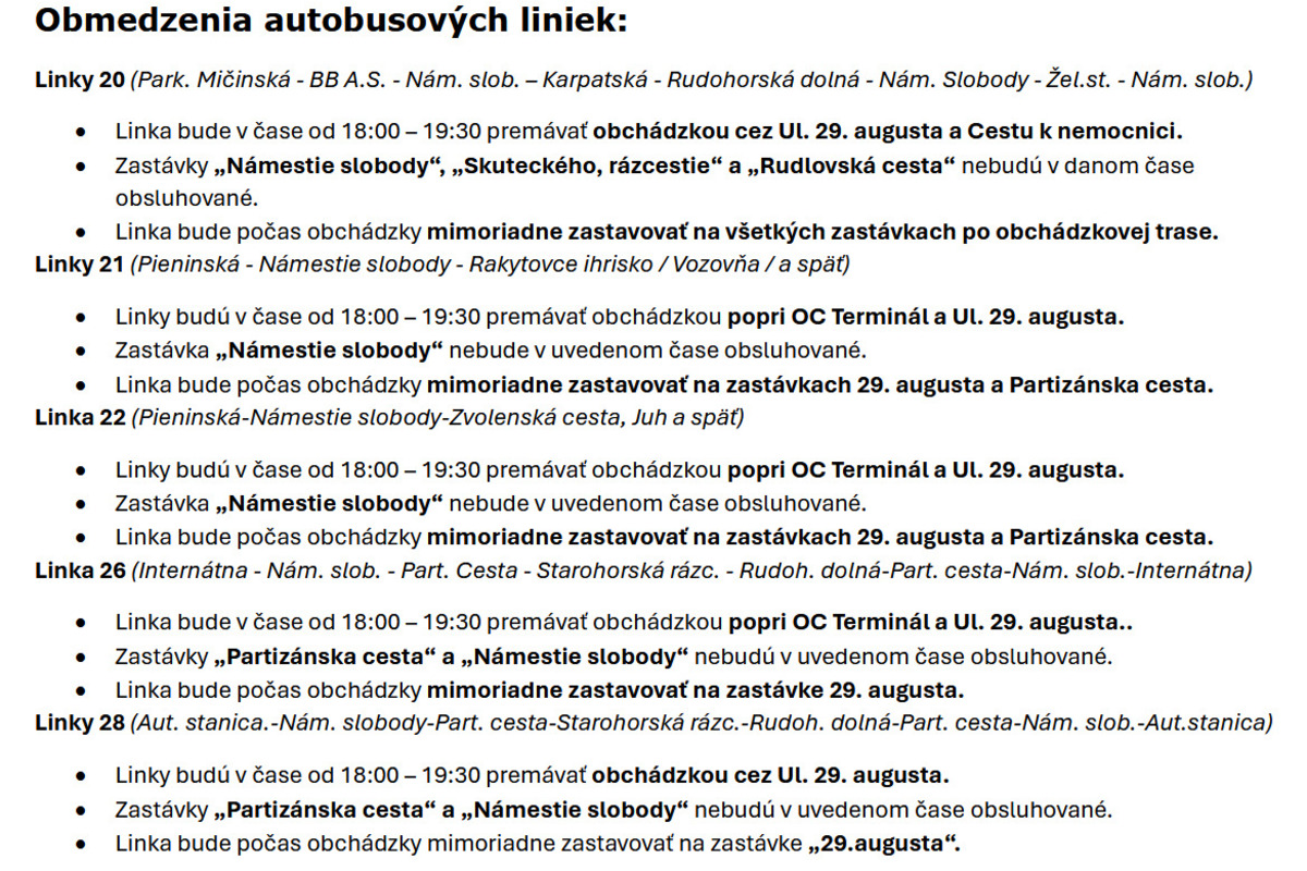 FOTO: Piatkové protivládne protesty v Banskej Bystrici obmedzia premávku MHD, foto 3