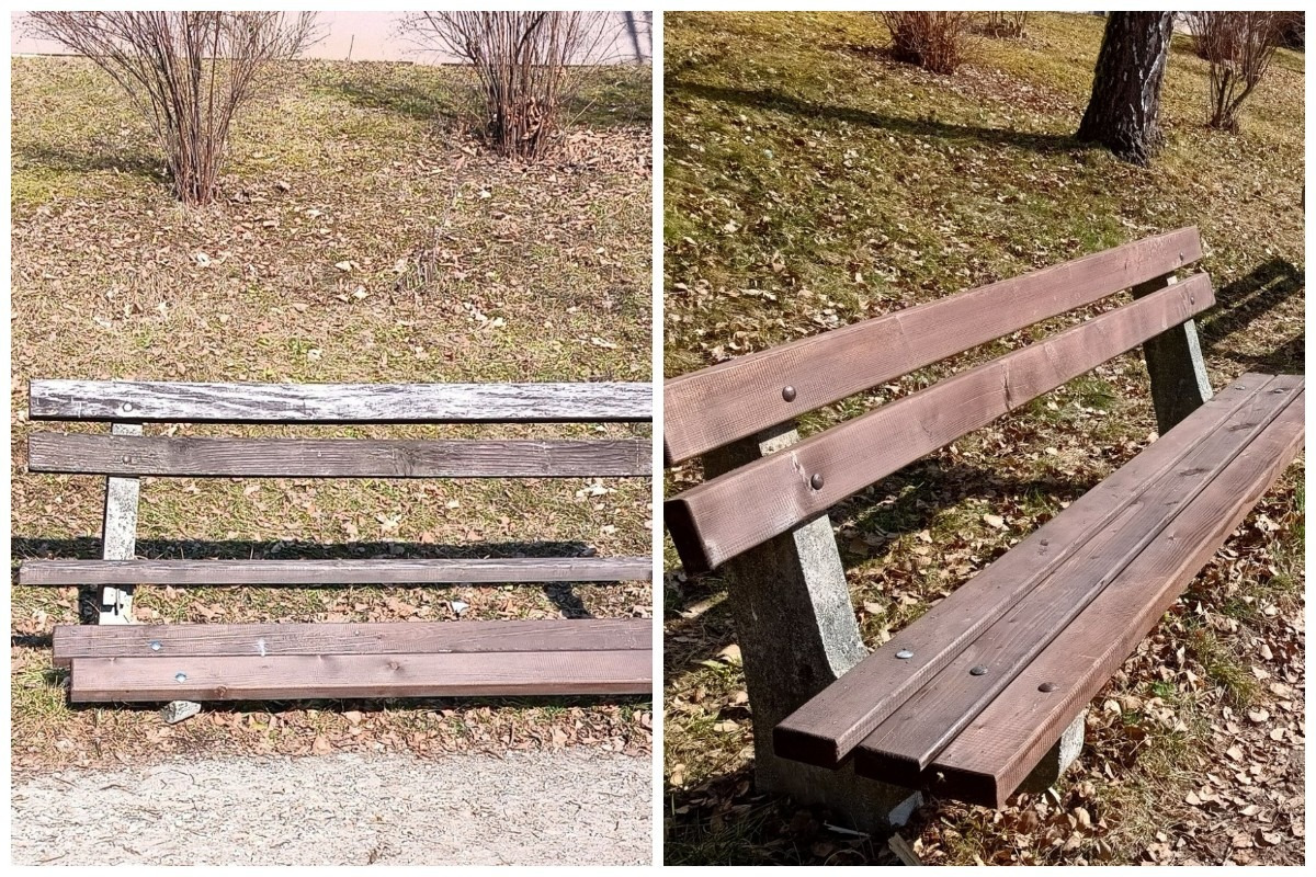 FOTO: Lavičky v Sásovej prešli rýchlou opravou, foto 1