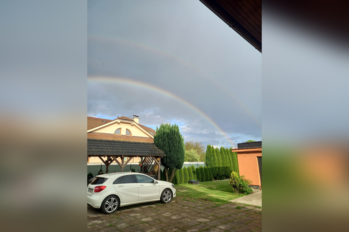 FOTO: Zvolenčania cez víkend zachytili dúhu nad mestom, foto 5
