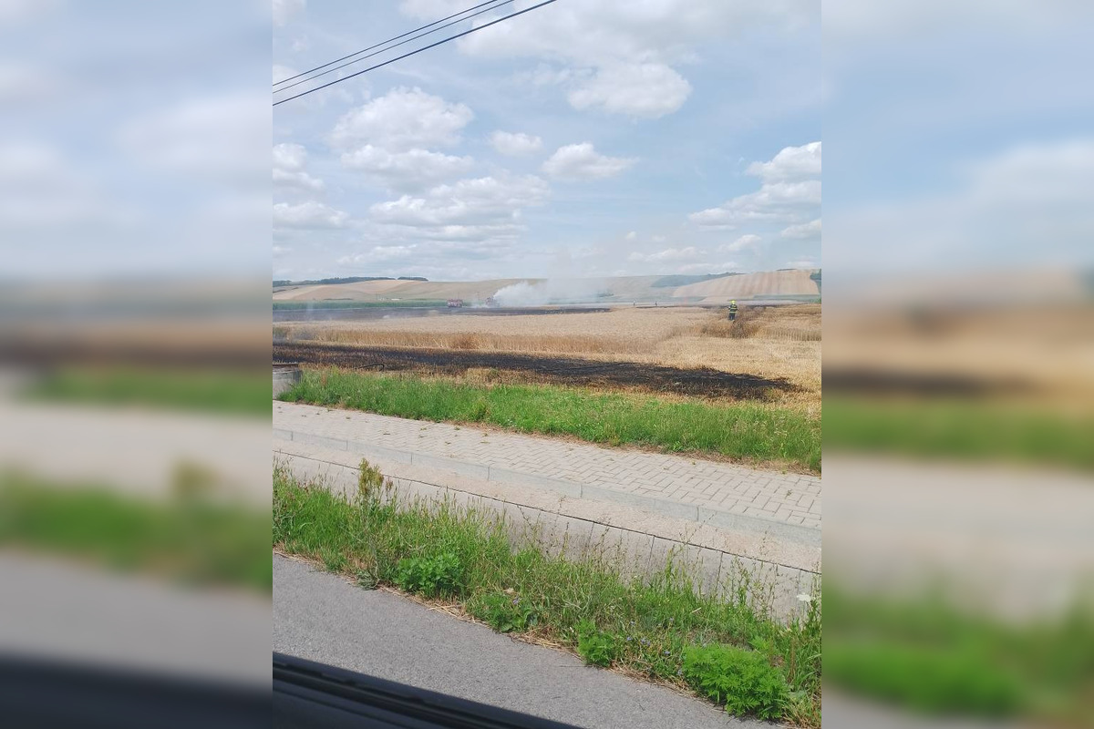 FOTO: V Poltári aj neďaleko Rimavskej Sobote horeli polia, foto 2