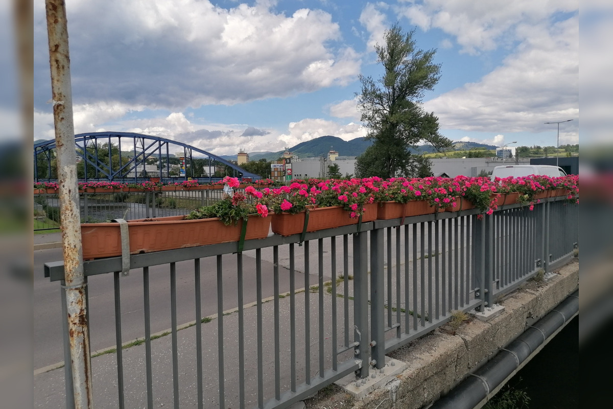 FOTO: Zničené kvetináče na moste v Banskej Bystrici, foto 4