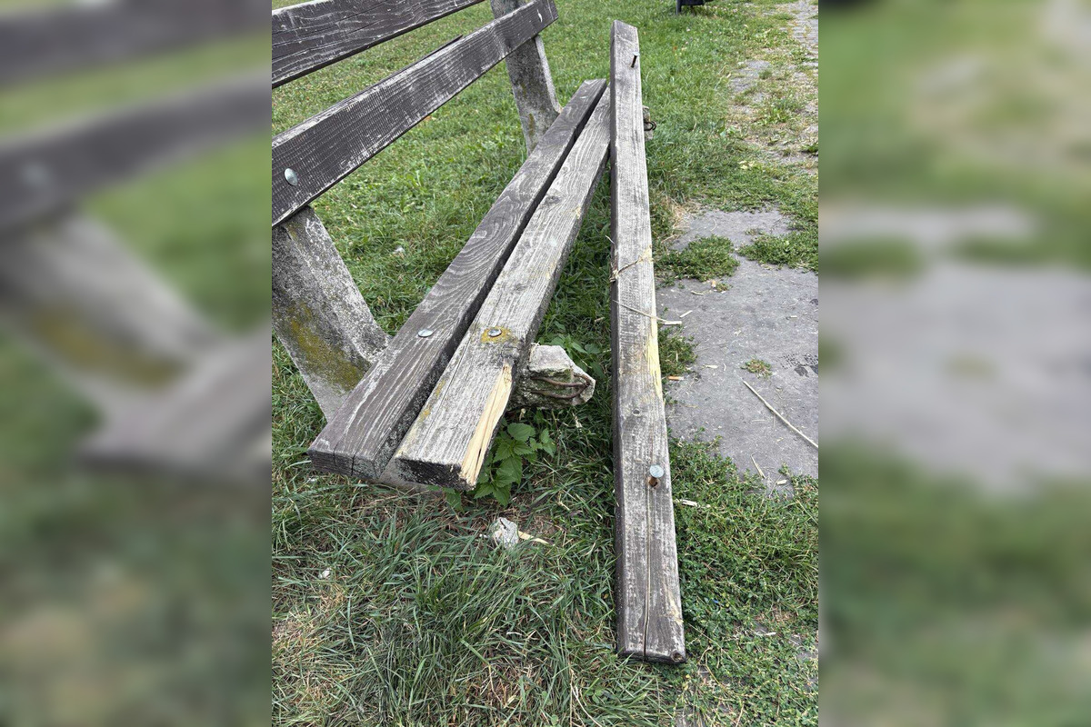 FOTO: Lavičky v mestskom parku sú špinavé a dolámané, sťažujú sa Bystričania, foto 8