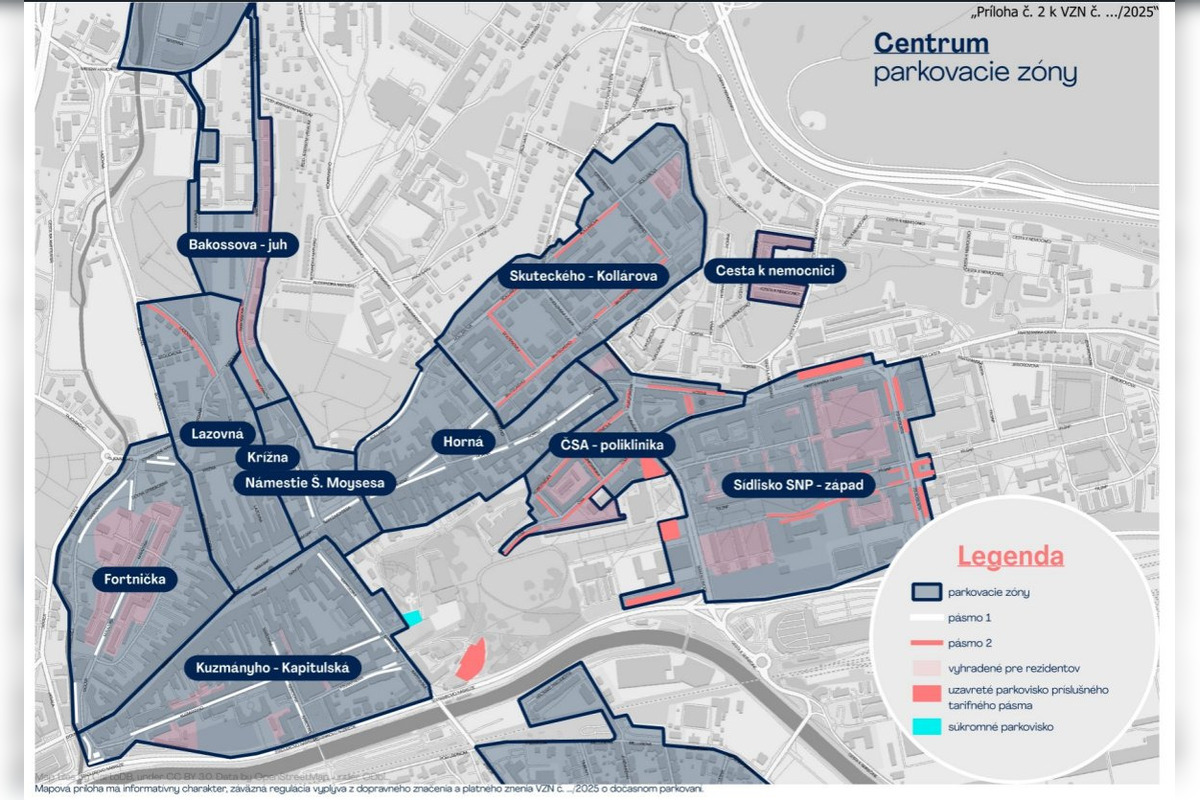 FOTO: V Bystrici chcú spoplatniť parkovanie aj cez víkend až do polnoci, foto 1
