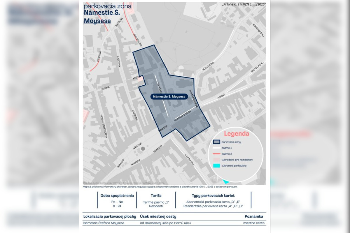 FOTO: V Bystrici chcú spoplatniť parkovanie aj cez víkend až do polnoci, foto 3