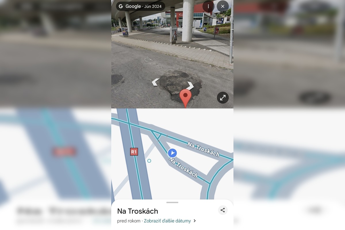 FOTO: Výtlk pri OC Europa v Banskej Bystrici, foto 3