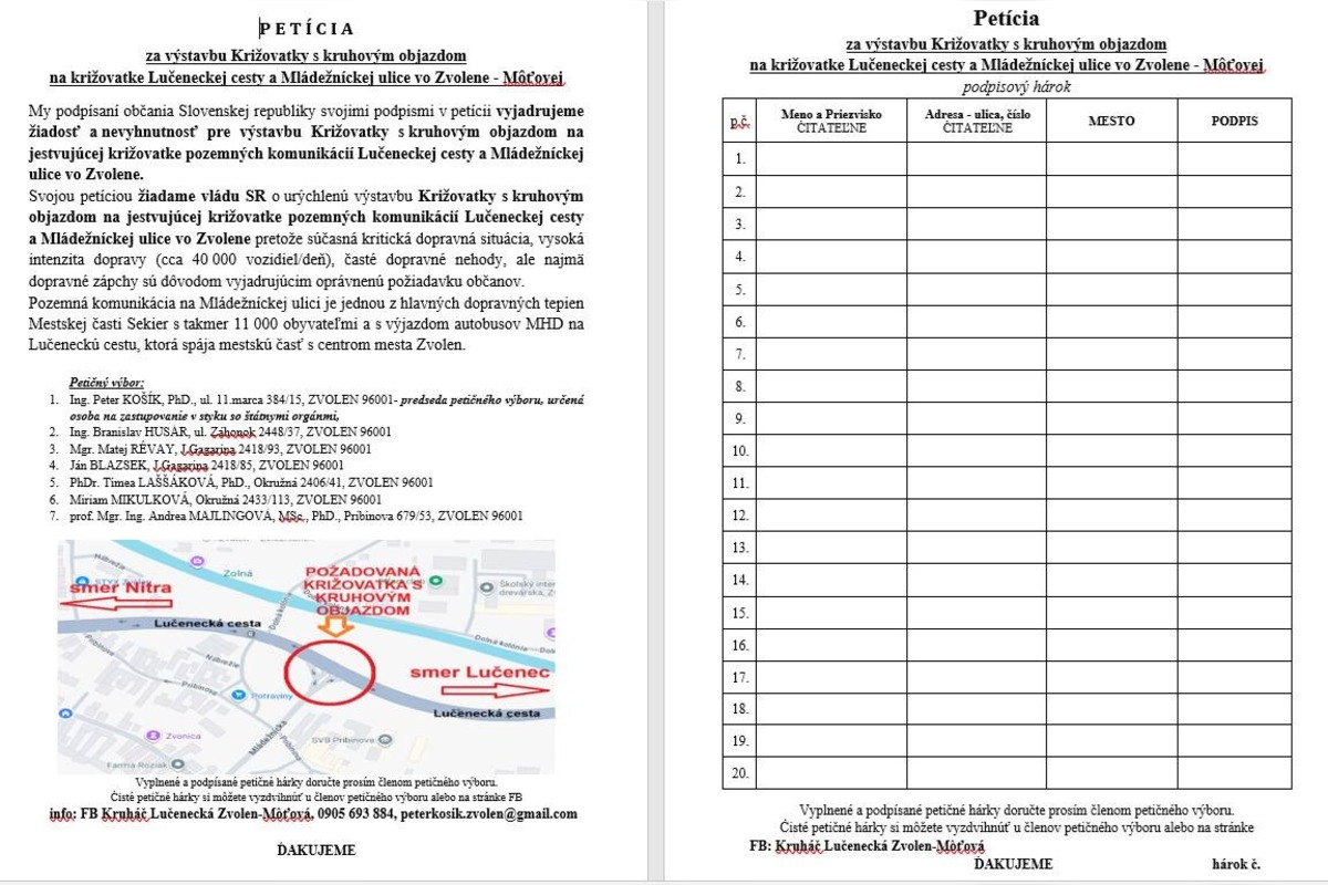 FOTO: Obyvatelia spustili petíciu za novú križovatku, foto 3