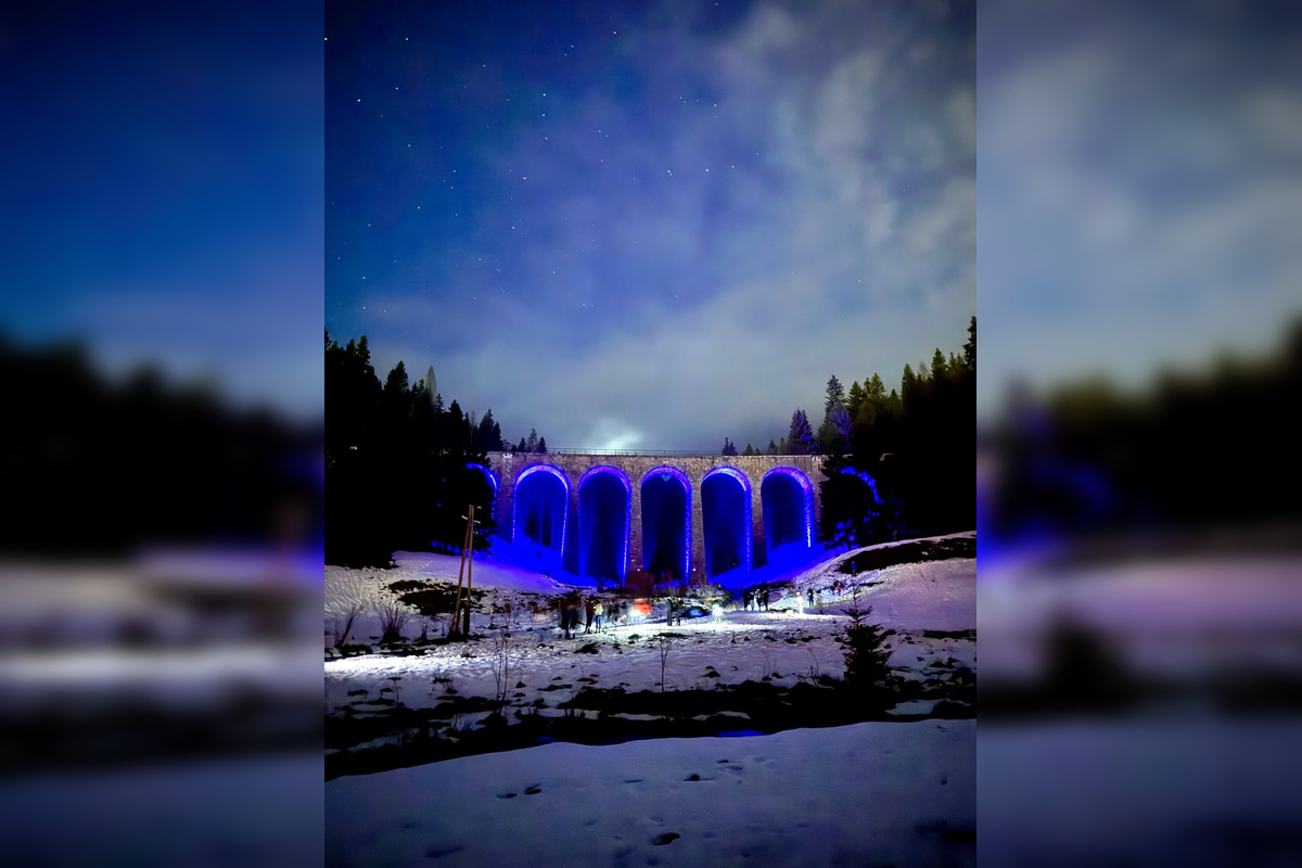 FOTO: Viadukt v Telgárte nasvietili prvýkrát v 90-ročnej histórii, foto 3