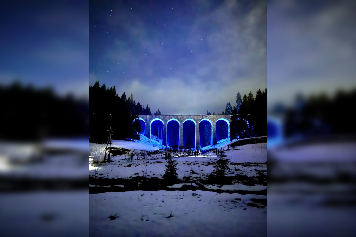 FOTO: Viadukt v Telgárte nasvietili prvýkrát v 90-ročnej histórii, foto 4