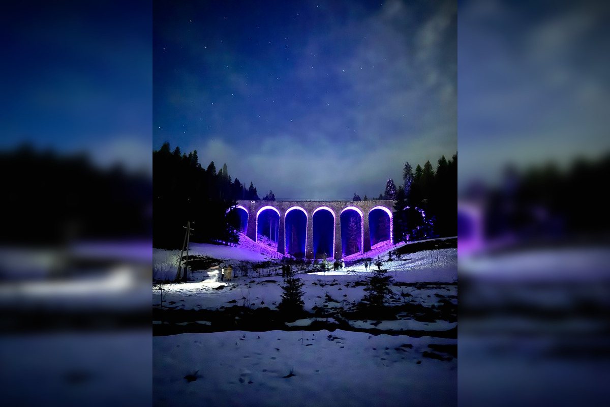 FOTO: Viadukt v Telgárte nasvietili prvýkrát v 90-ročnej histórii, foto 5