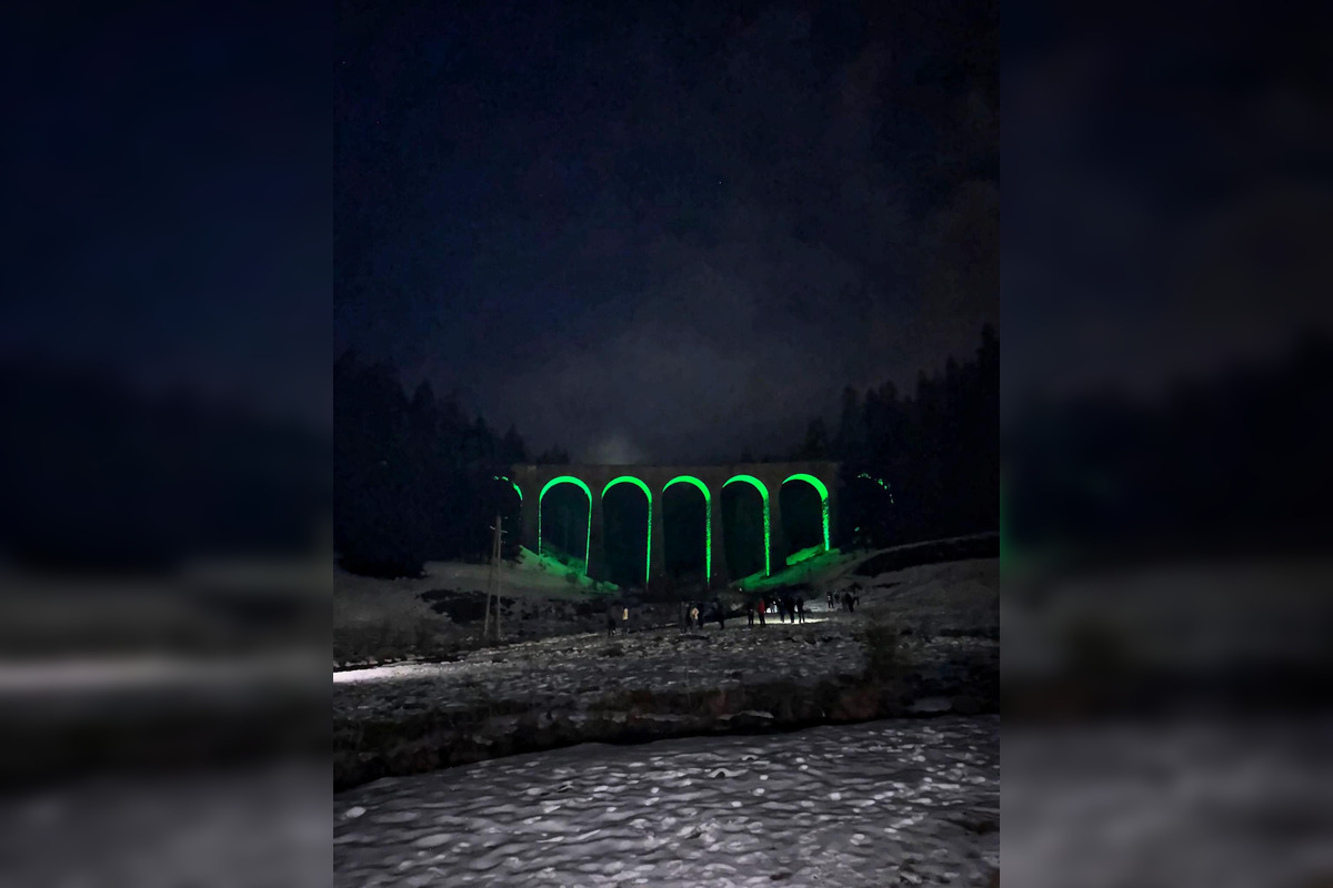 FOTO: Viadukt v Telgárte nasvietili prvýkrát v 90-ročnej histórii, foto 8