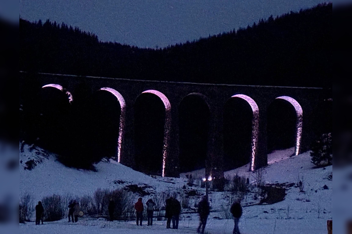 FOTO: Viadukt v Telgárte nasvietili prvýkrát v 90-ročnej histórii, foto 17
