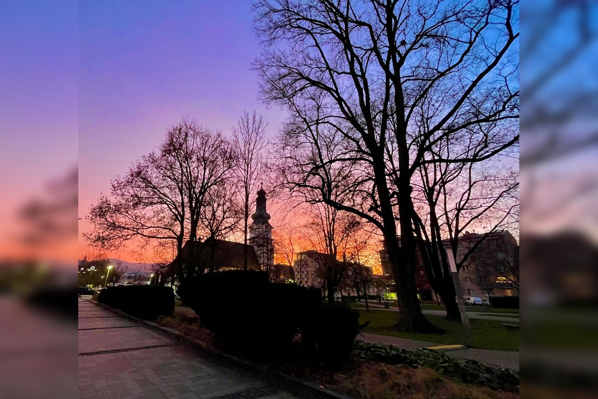 FOTO: Zvolen v ružových farbách, západ slnka nadchol obyvateľov, foto 1