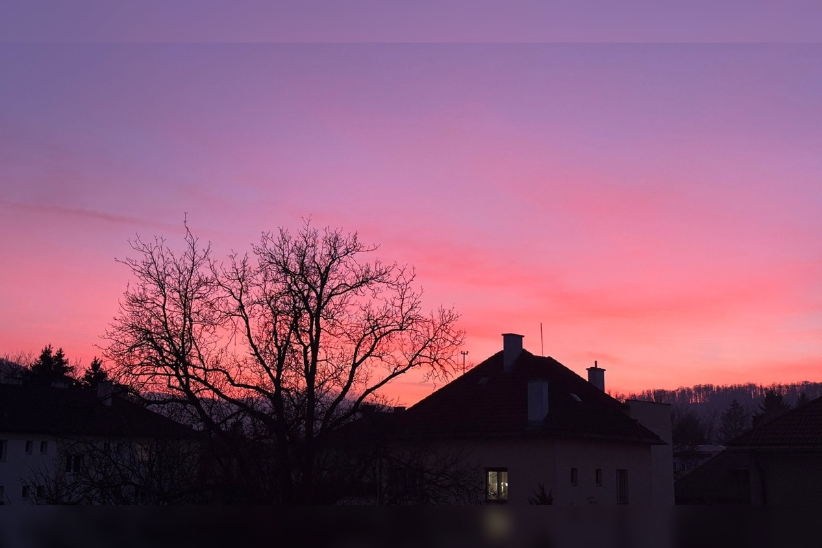 FOTO: Zvolen v ružových farbách, západ slnka nadchol obyvateľov, foto 4