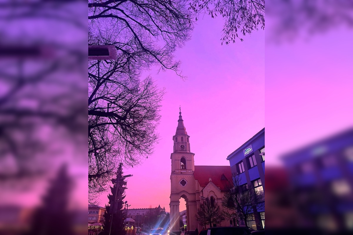 FOTO: Zvolen v ružových farbách, západ slnka nadchol obyvateľov, foto 11